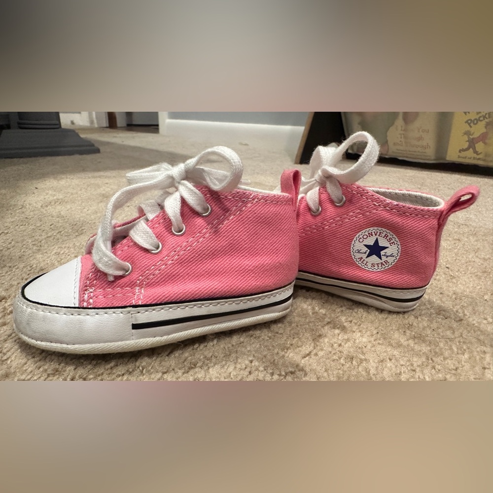 Baby girl sz 3 pink converse sneakers